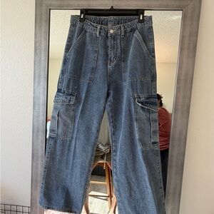 Stylish Blue Cargo Jeans